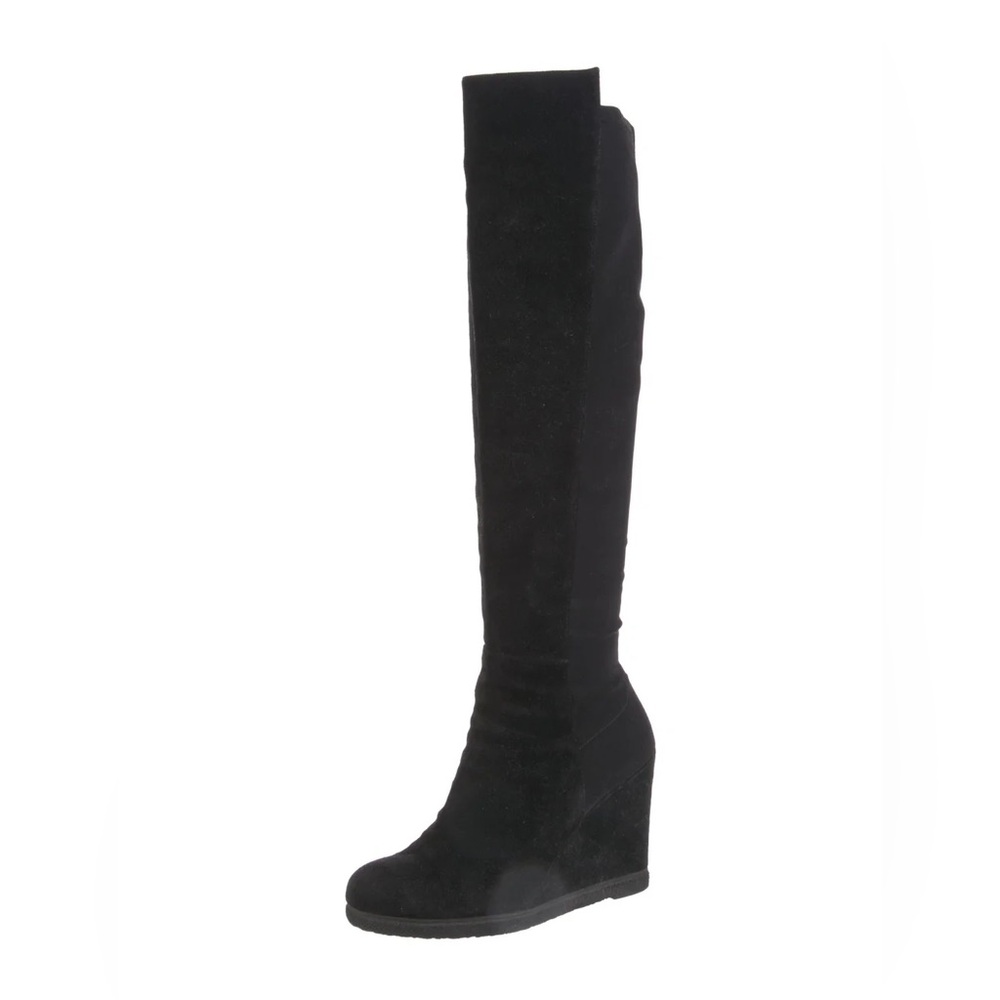 Stuart Weitzman Knee-High Black Suede Boots - Size 9 - Excellent Conition